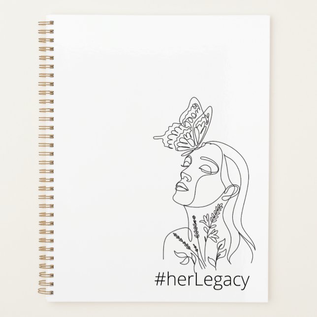 Agenda HerLegacy Minimalist Butterfly Empowering woman (Anverso)