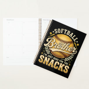 Agenda Hermano de Sóftbol Divertido Snacks Deportes