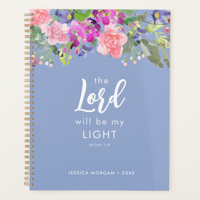 Agenda Hermosa acuarela Floral Christian Planner (Anverso)