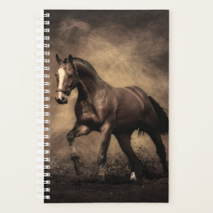 Agenda Hermosa almohada de caballo marrón