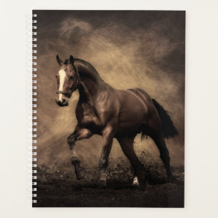 Agenda Hermosa almohada de caballo marrón