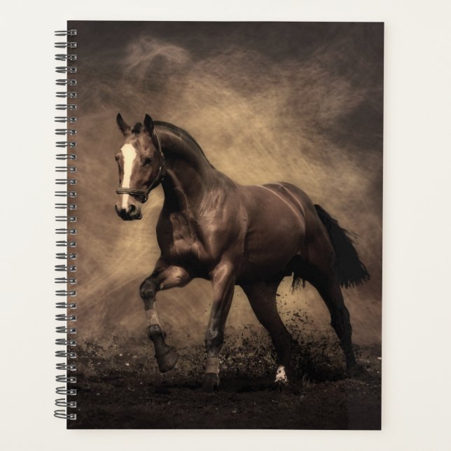 Agenda Hermosa almohada de caballo marrón (Anverso)