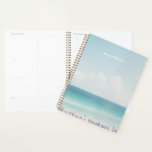 Agenda Hermosa fotografía de playa Guay Blue Ocean Skies<br><div class="desc">Una divertida foto que representa un día en la playa con cielos azules brillantes y agua turquesa clara.</div>