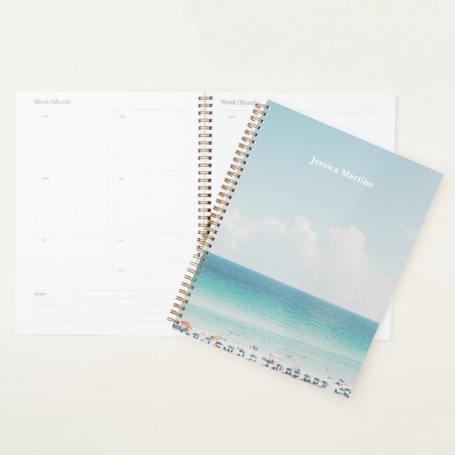Agenda Hermosa fotografía de playa Guay Blue Ocean Skies (Demostración)