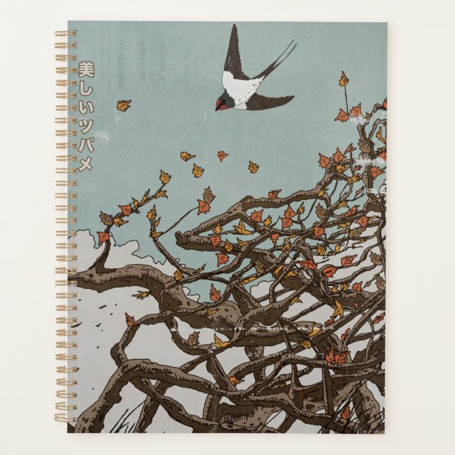 Agenda Hermosa golondrina japonesa (Anverso)
