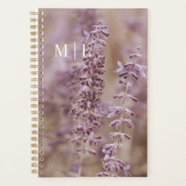 Agenda Hermosa Lavanda Monogramada Montana Wildflowers