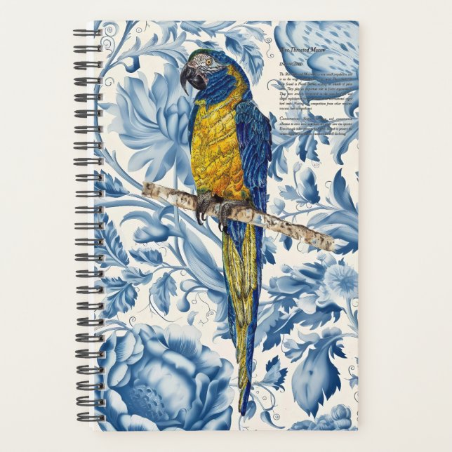 Agenda Hermosa Macaw Pintada A Mano (Anverso)