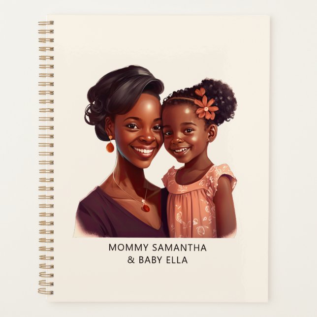 Agenda Hermosa mamá y hija negras (19) (Anverso)