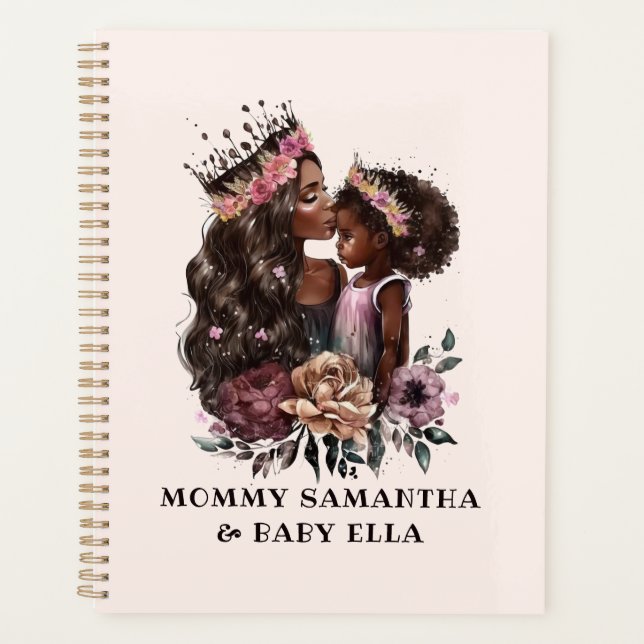 Agenda Hermosa mamá y hija negras (3) (Anverso)