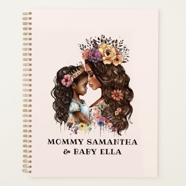 Agenda Hermosa mamá y hija negras (4) (Anverso)