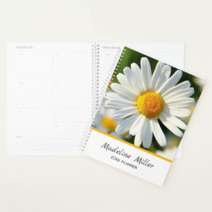 Agenda Hermosa Shasta Daisy Floral personalizada