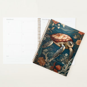 Agenda Hermosa tortuga submarina