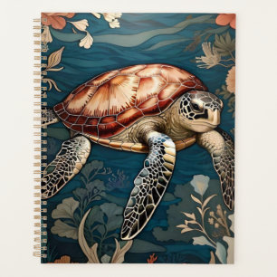 Agenda Hermosa tortuga submarina