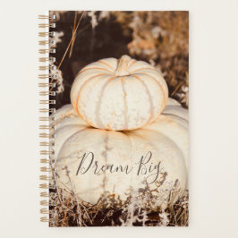Agenda Hermosas calabazas blancas planner de pradera otoñ