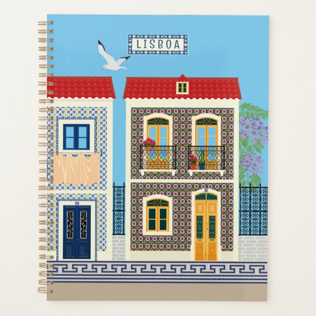 Agenda Hermosas casas portuguesas con azulejos o azulejos (Anverso)