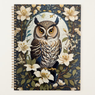 Agenda Hermosas Flores De Búho Y Jazmín