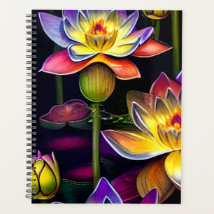 Agenda Hermosas flores de Lotus de noche