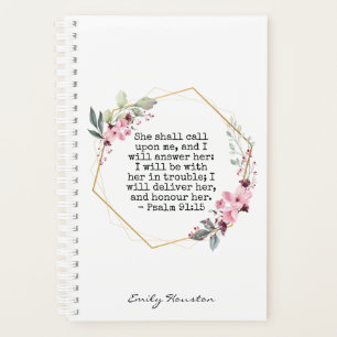 Agenda Hermosas flores Psalm 91 Planner