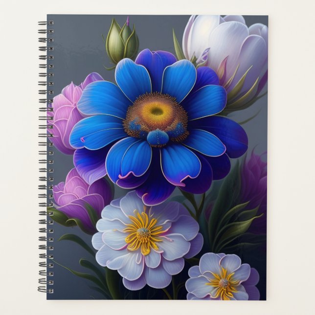 Agenda Hermosas flores vibrantes (Anverso)