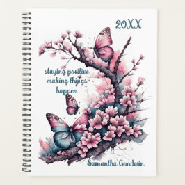 Agenda Hermosas flores y mariposas