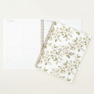 Agenda Hermoso árbol florido de crema