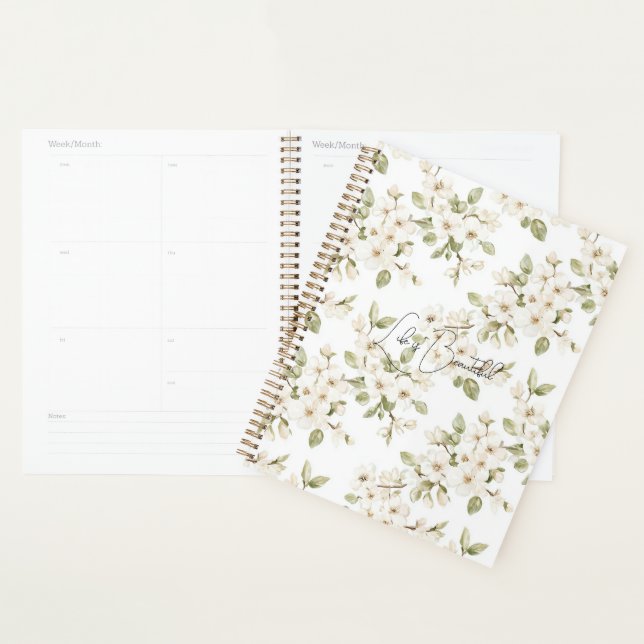 Agenda Hermoso árbol florido de crema (Demostración)