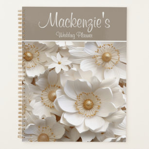 Agenda Hermoso Boda de Gardenia Blanca en 3D