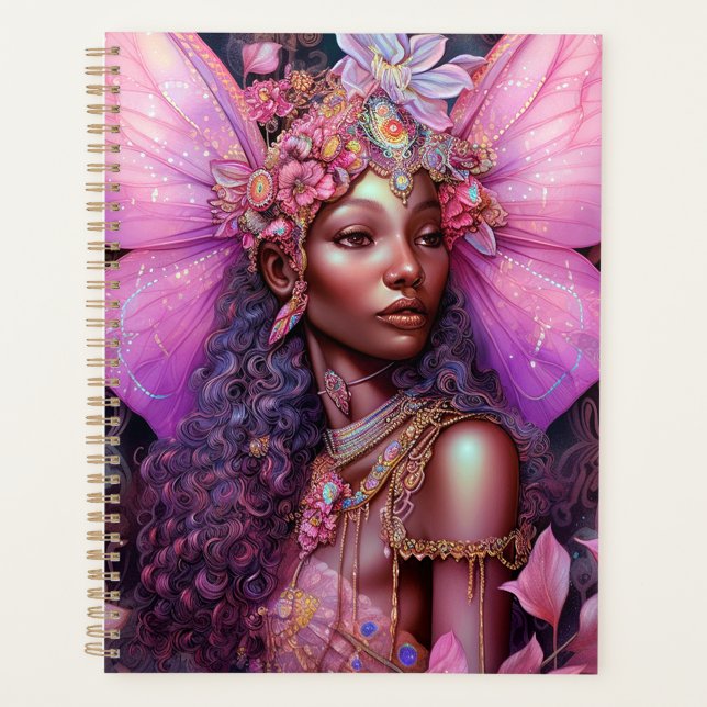 Agenda Hermoso Chica de hadas negras Fantasy Art (Anverso)