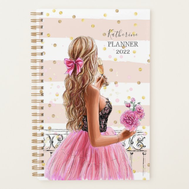 Agenda Hermoso Chica Spiral Photo Planner (Anverso)
