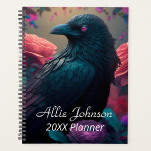 Agenda Hermoso cuervo y Rosas personalizados