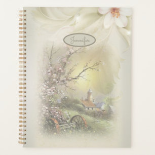 Agenda Hermoso Floral Romántico Campestre Personalizado