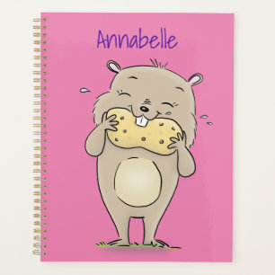 Agenda Hermoso hámster sonriente lindo con personalizado 