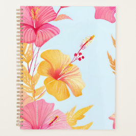Agenda Hermoso Hibisco | Flor Tropical Acuarela