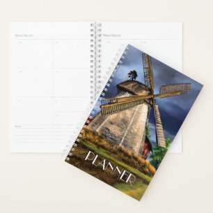 Agenda Hermoso paisaje de molino de viento holandés - Dib