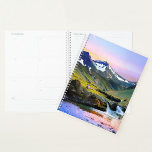 Agenda Hermoso paisaje paisajístico de Islandia