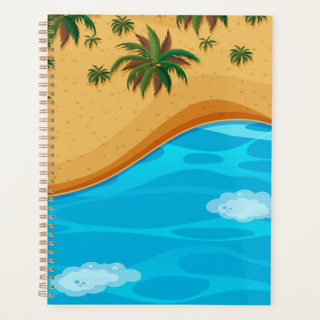 Agenda Hermoso paisaje playero (Anverso)