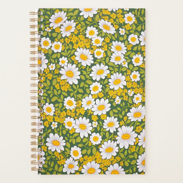 Agenda Hermoso patrón de flores (Anverso)