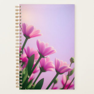 Agenda Hermoso patrón de flores rosadas