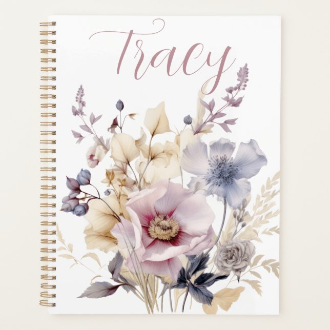 Agenda Hermoso Personalizado Floral Bouquet (Anverso)