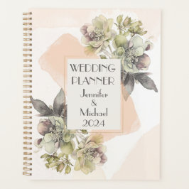 Agenda Hermoso ramo de flores acuarelas