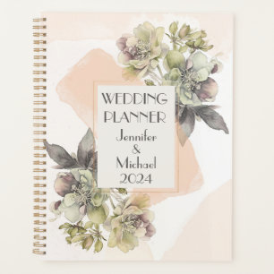 Agenda Hermoso ramo de flores acuarelas