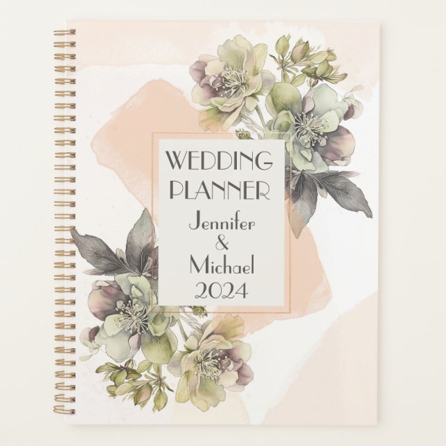 Agenda Hermoso ramo de flores acuarelas (Anverso)