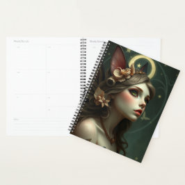 Agenda Hermoso retrato de Cat Fairy
