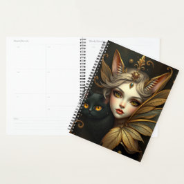Agenda Hermoso retrato de Cat Fairy