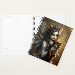 Agenda Hermoso retrato de Cat Fairy