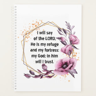 Agenda Hermoso Salmo 91 Planner Floral
