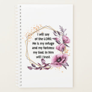 Agenda Hermoso Salmo 91 Planner Floral