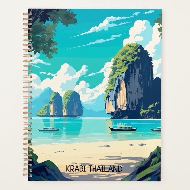 Agenda Hermoso viaje del paraíso tropical de Krabi Tailan (Anverso)