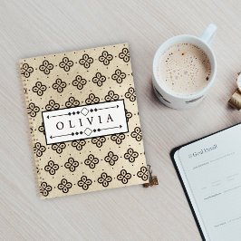 Agenda Hermosos patrones en negro y blanco con nombre per