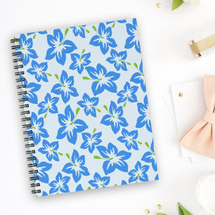 Agenda Hibiscus Azul, Flores Azules, Patrón De Flores